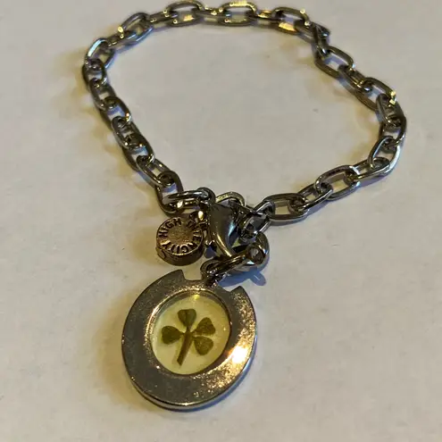 High Intensity Bracelet Lucky Charm 4 leaf clover, horse shoe, Silver, 7” Silver