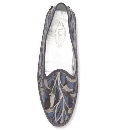 Tod's Tod’s Tess Patterned Slip-On Flats, Antracite Size EU 37.5 New in Box +DustBag