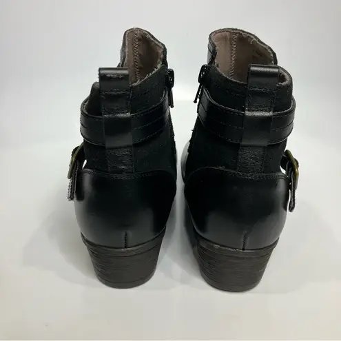 Rockport women’s black leather ankle boots‎ size 9.5