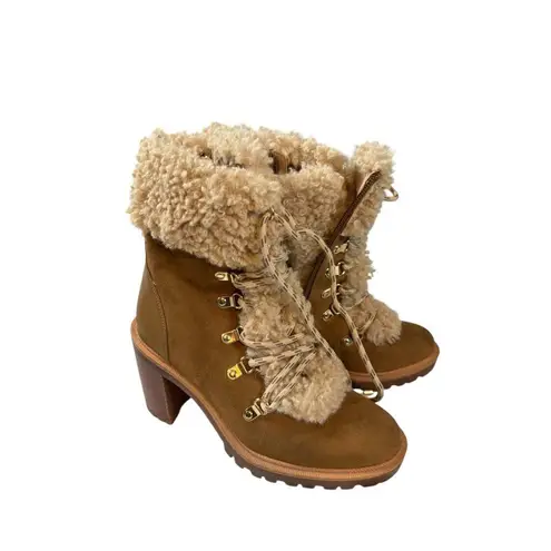 JLO Jennifer Lopez Brown Shearling