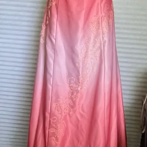 Jump  Pink Prom Dress Strapless Tie Back Size 11-12