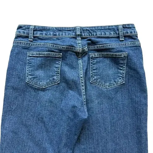 Garnet Hill Dark Wash Blue Bootcut Cotton Spandex Y2K Tall Jeans SZ 10 #2022