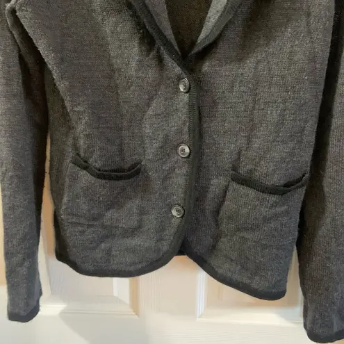 August Silk Grey/Black Cardigan Sweater Blazer size M