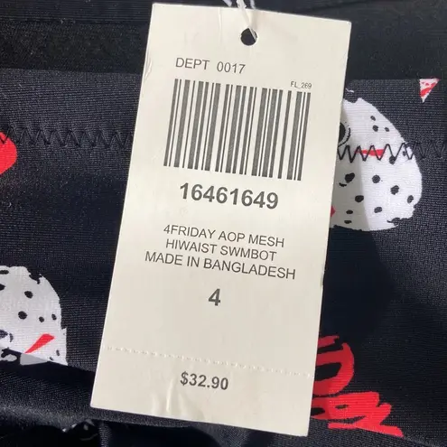 Warner Bros. Friday The 13th Women’s Mesh High Waisted Swim Bottoms Size 4XL NWT