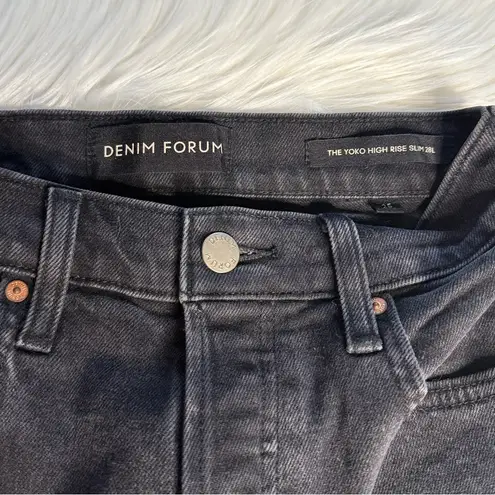 Aritzia Denim Forum Black The Yoko High Rise Slim Jeans Size 25