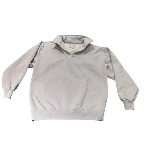 Aritzia TNA Cozy AF Button Collared Lavender Oversized Pullover Size 1 (small) Purple - Image 2