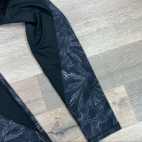 C9 by Champion Duo Dry Fireworks Pattern Block Ankle Leggings Black XS Black