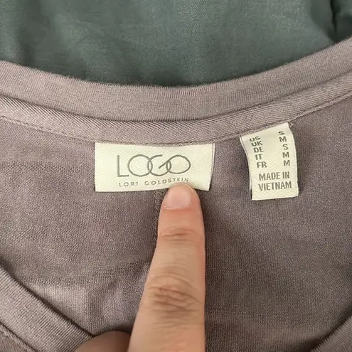 LOGO By Lori Goldstein Logo TShirt Dress Lavender Size Small