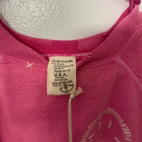 I Stole My Boyfriend's Shirt Women California Smiley Sweatshirt (Color: Pink) Pink