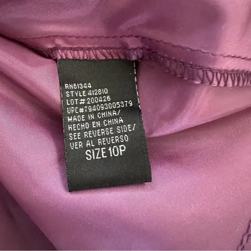 S.L. Fashions Dress Black Iridescent Pink Green Chiffon Party Cocktail Dress 10P