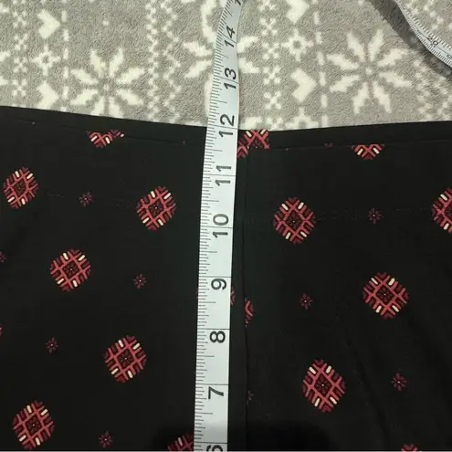 Susan Graver New Printed Liquid Knit Straight Pull On Pants Size X-Large