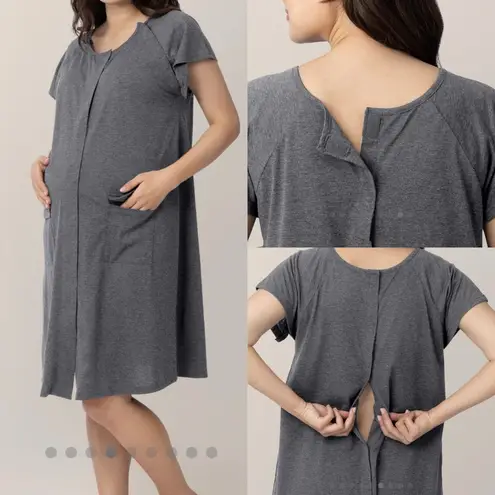 Kindred Bravely Universal Labor & Delivery Gown Grey Heather Gray Size undefined