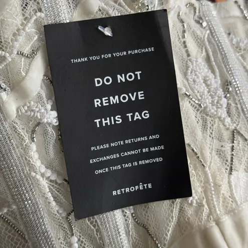 Retrofete Fae Corset Midi Dress White Bridal Size Medium NWT