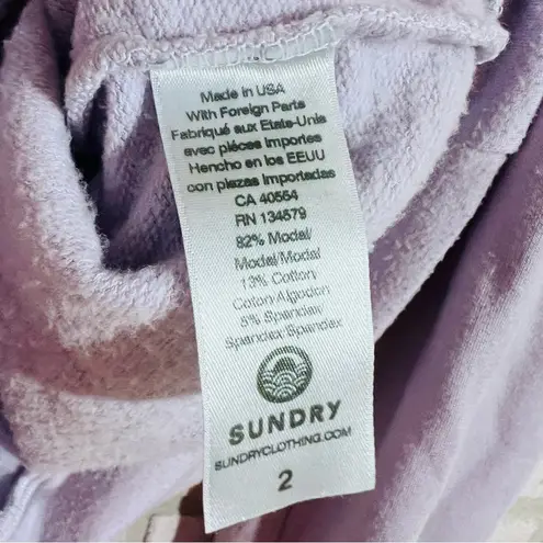 Sundry Puff Shoulder Sweatshirt in Soft Orchid Size 2=M