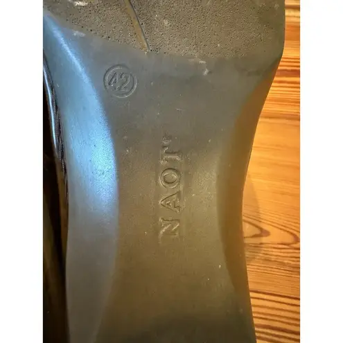 Naot Comfort Shoes EU 42 US 11 Brown Clog Style Side Zipper Leather Sturdy