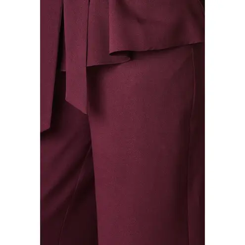 Eshakti Burgundy Bell Sleeve Blouse