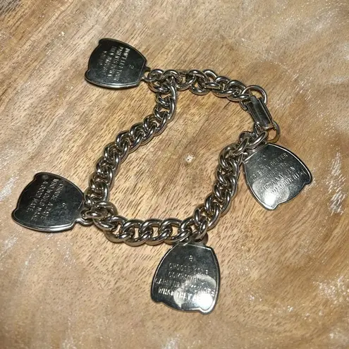 Vintage Funny 10 Commandments Charm Silver Tone Bracelet 50's Jewelry