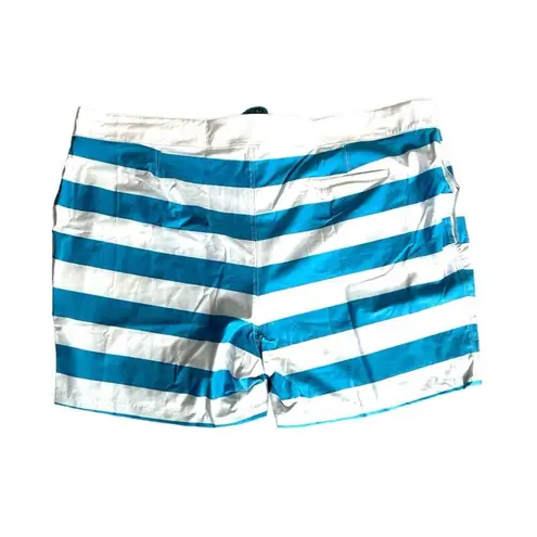 Outplay Unisex Board Shorts Blue White Striped Swim Shorts Size XL Tie Waist NWT