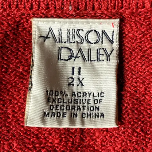 Allison Daley Cat Sweater Vest Red 2X