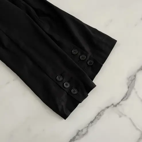 Evereve Brandi Linen Blazer Black Sz Small minimalist casual Chic classic Jacket