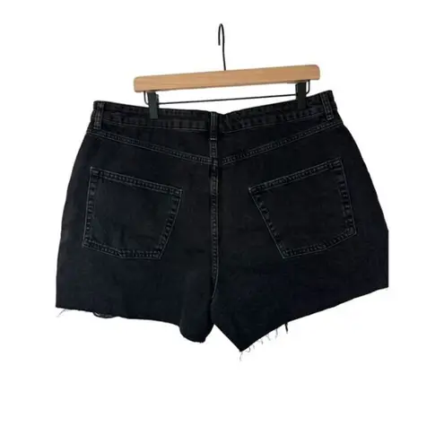 Topshop  women's moto‎ shorts Denim cotton Sz 14 Black