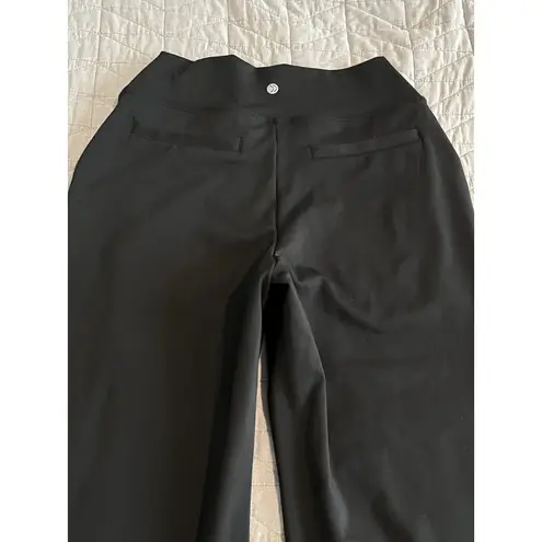 G4Free Wide Leg Business Pants Womens Size S (6) Black Pocketed Ponte Stretch