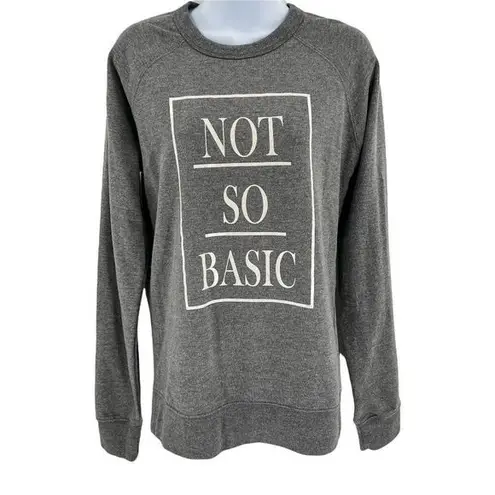 Soffe Not So Basic Graphic Long Sleeve Sweatshirt Pullover Small Grey