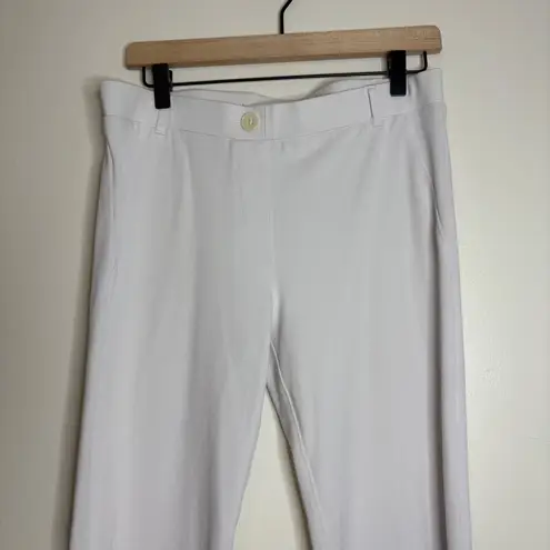 Betabrand Womens White Bootcut Stretch Pants Size L
