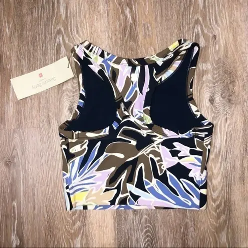 Sweaty Betty Power Frame Racerback Sports Bra in Green Paper Leaf Print XS NWT