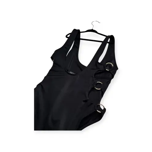 PacSun new  x LA Hearts ࿊ Cut Out Rose Gold Rings One Piece Swimsuit ࿊ Black ࿊ XS