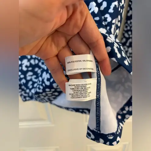 Cutter and Buck Shirt Women's S Blue Indigo Abstract Half Zip Long Sleeve UV 50+