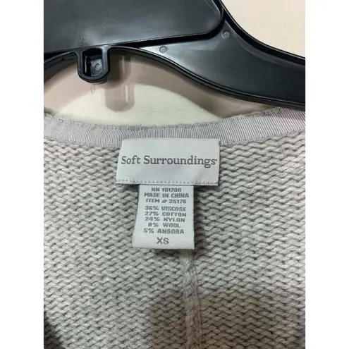 Soft Surroundings Gray Knit V-neck Sweater