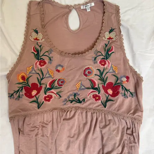 JODIFL Floral Embroidered Blush Pink Dress