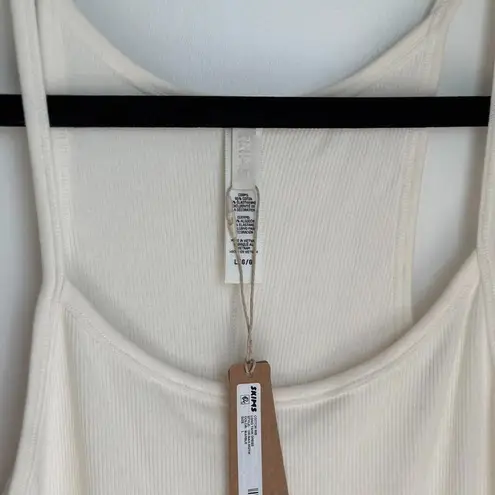 SKIMS Cotton Rib Long Tank Dress in Marble, Size Large