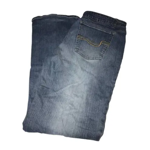L.A. Blues MEDIUM WASH STRETCH DISTRESSED JEANS SIZE 14