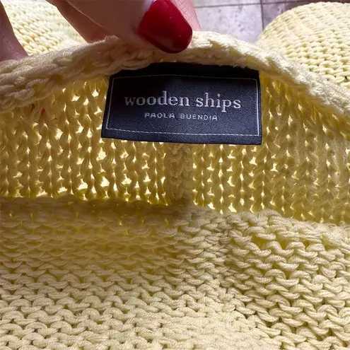 Wooden Ships  Women's Yellow Knit Pullover Sweater S/M