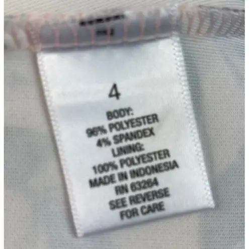 Roz & Ali New Floral Print Dress Womens 4 Pink Sleeveless Keyhole Romantic Flare