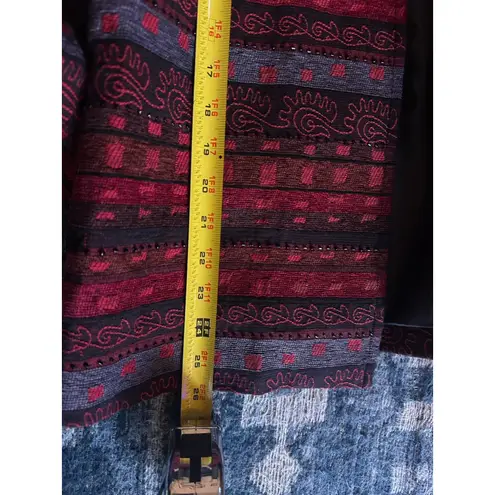 Alfred Dunner Vintage Blazer Jacket Women Size 12 Embroidery Beading Open Front