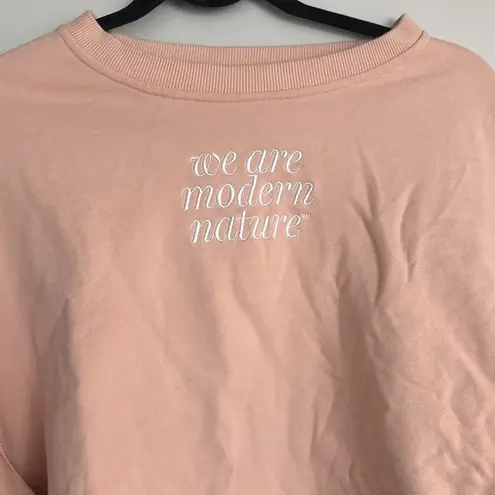 MOVING SALE Pink Modern Nature Cropped Crewneck Size M