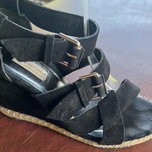 Balenciaga Suede Espadrille Sandal