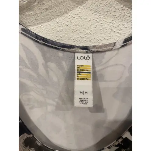 Lole Dress Womens Medium White Floral Sleeveless Tank Casual Summer Athletic