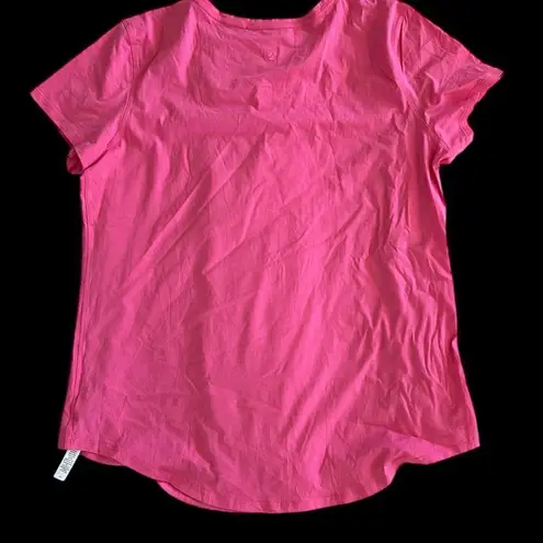 CRZ Yoga Pima Cotton Short Sleeve Casual T-shirt Top, Pink, XL, nwot