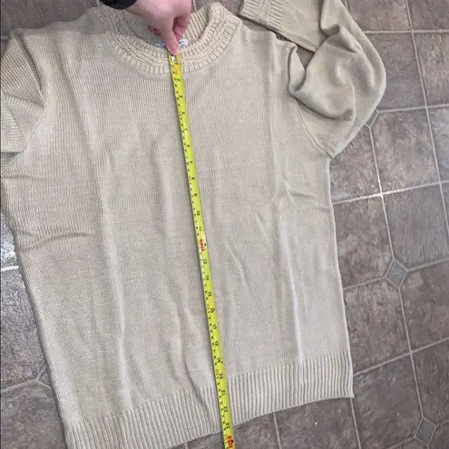 NEW Haband Beige Knit Acrylic Sweater Tan Size M