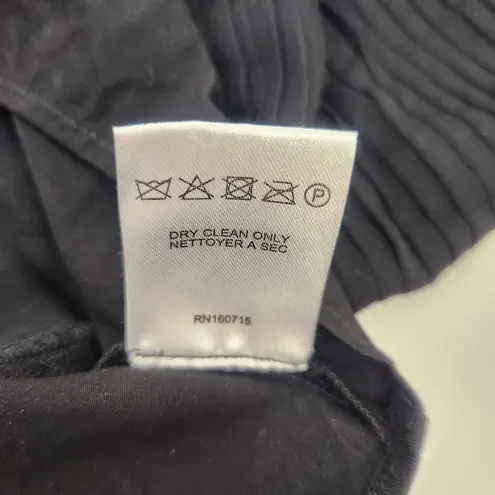 Retrofête Retrofete Aria Bodysuit in Black Silk Size Medium Deep V Sleeveless Thong NWT