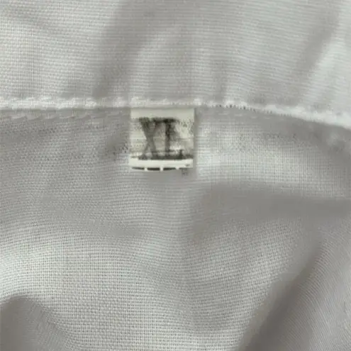 La Palma El Salvador White Multicolor Embroidered Button Up Sleeveless Top Size XL