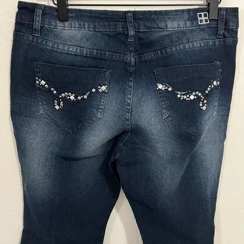 Salt Works Medium Rise Boot Cut Jeans Dark Wash Size 8 New