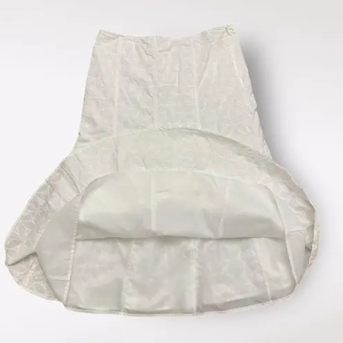 Versailles White Eyelet Lace Midi Skirt Womens Size 12 Boho Cottage