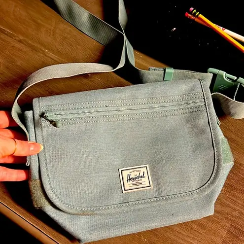 Herschel Supply Company Herschel teal canvas crossbody bag