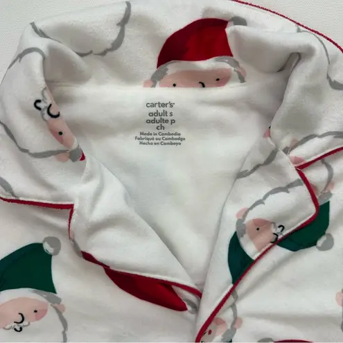 Carter's Santa Print Pajama Set Size S Adults White