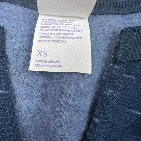 Stars Above Women's Blue Two-Toned Fleece Lounge Sweatshirt - XS - NWT